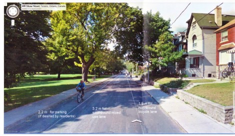 Proposal for bike lane on shaw