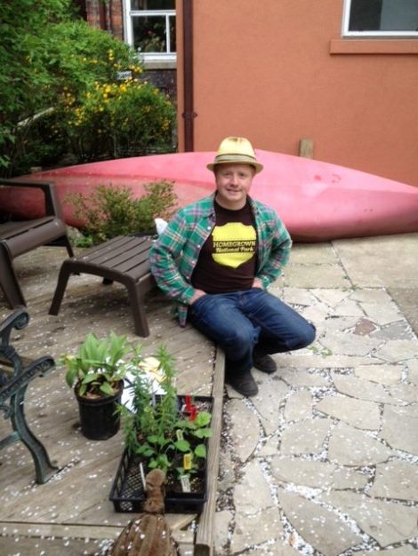 Ranger Aidan with his canoe